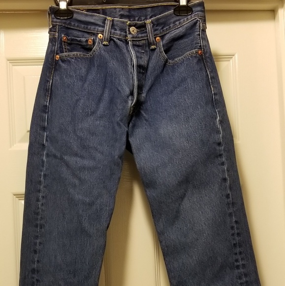 Levi's Strauss 501 Button Fly‎ Red Tab Jeans 26x29 - Picture 1 of 8